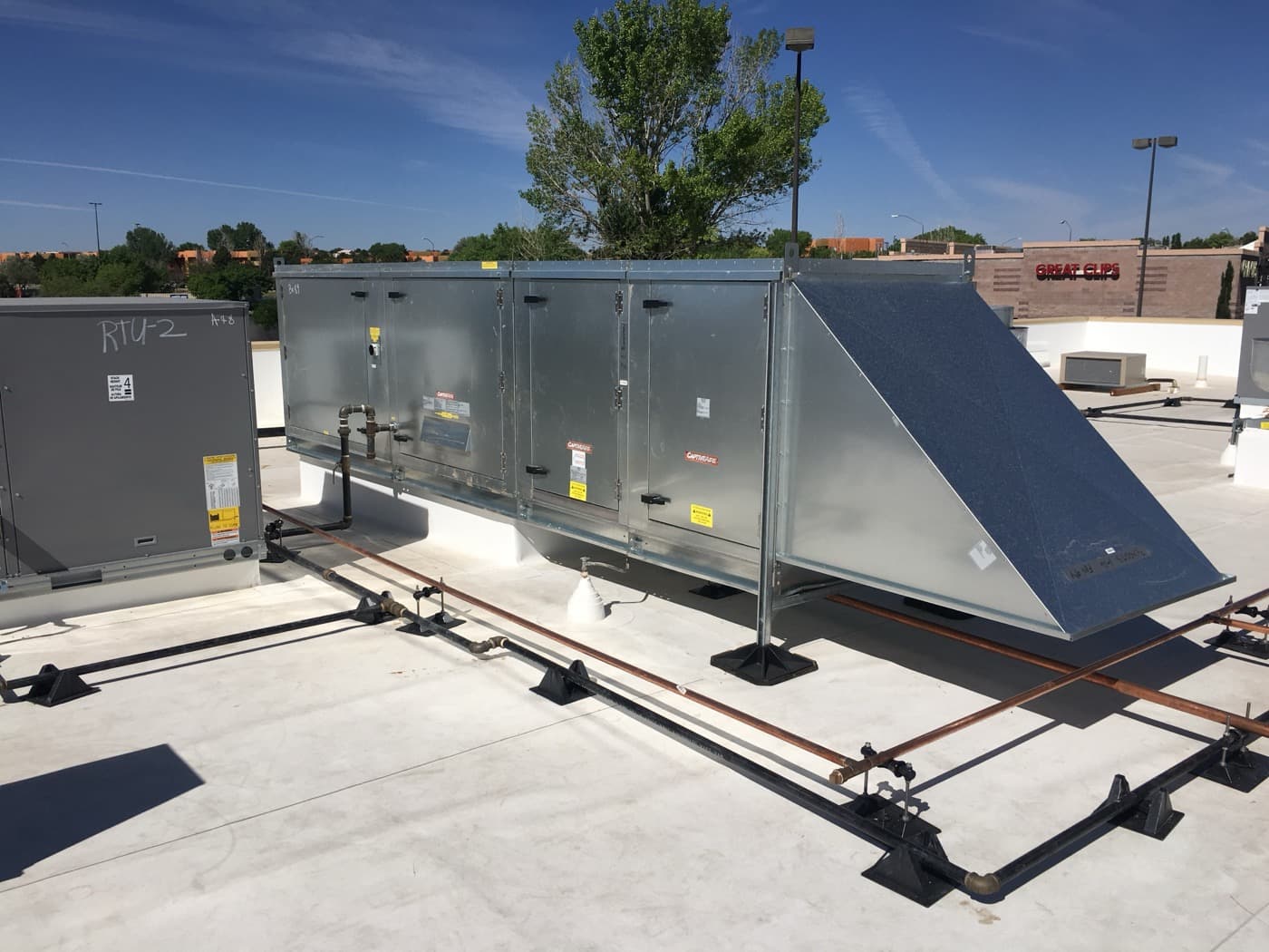 Commercial rooftop makeup air unit